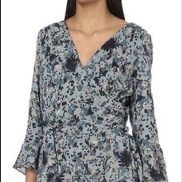 Free People All The Right Ruffles Blue Romper Sz S - Picture 2 of 15